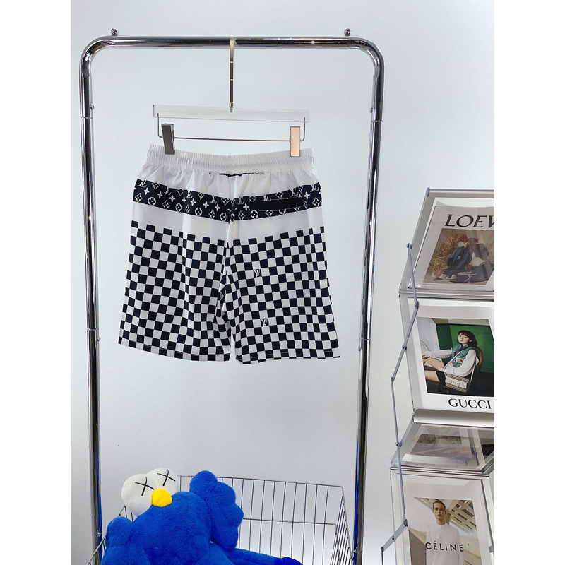 l**is V*t*n monogram shorts white/black