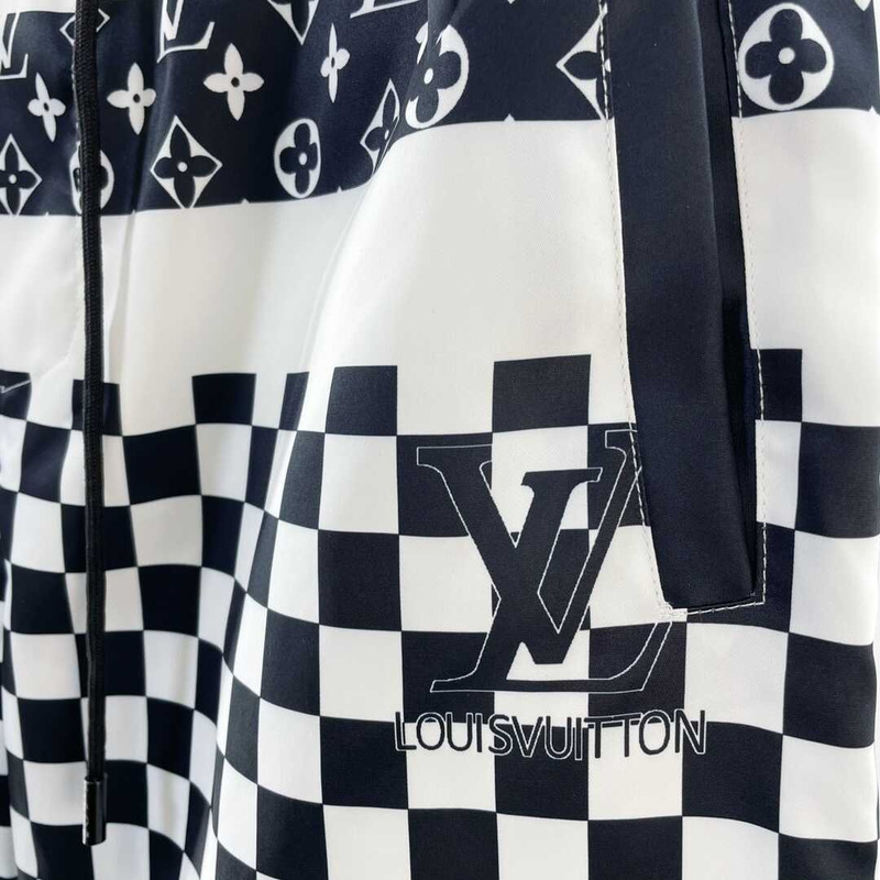 l**is V*t*n monogram shorts white/black
