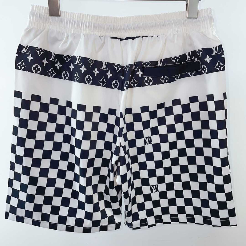 l**is V*t*n monogram shorts white/black