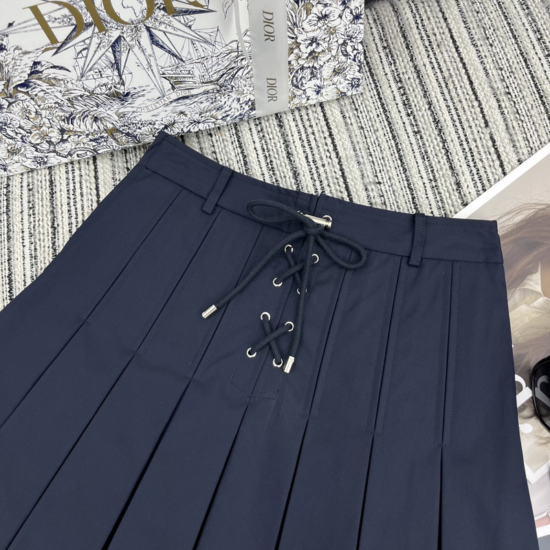 D*or sailor miniskirt cotton gabardine blue