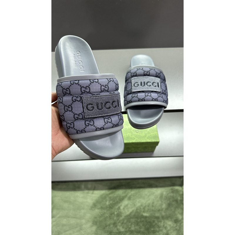 G*u*i gg slide sandal grey