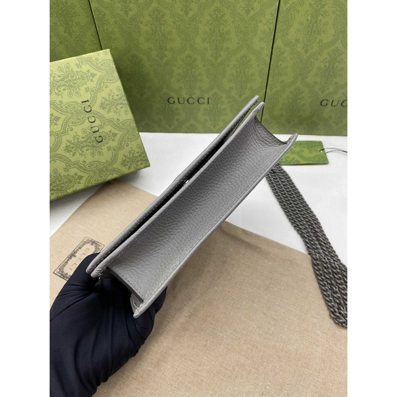 G*u*i gg marmont chain wallet grey