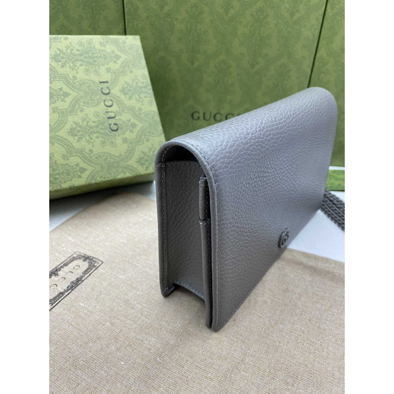 G*u*i gg marmont chain wallet grey