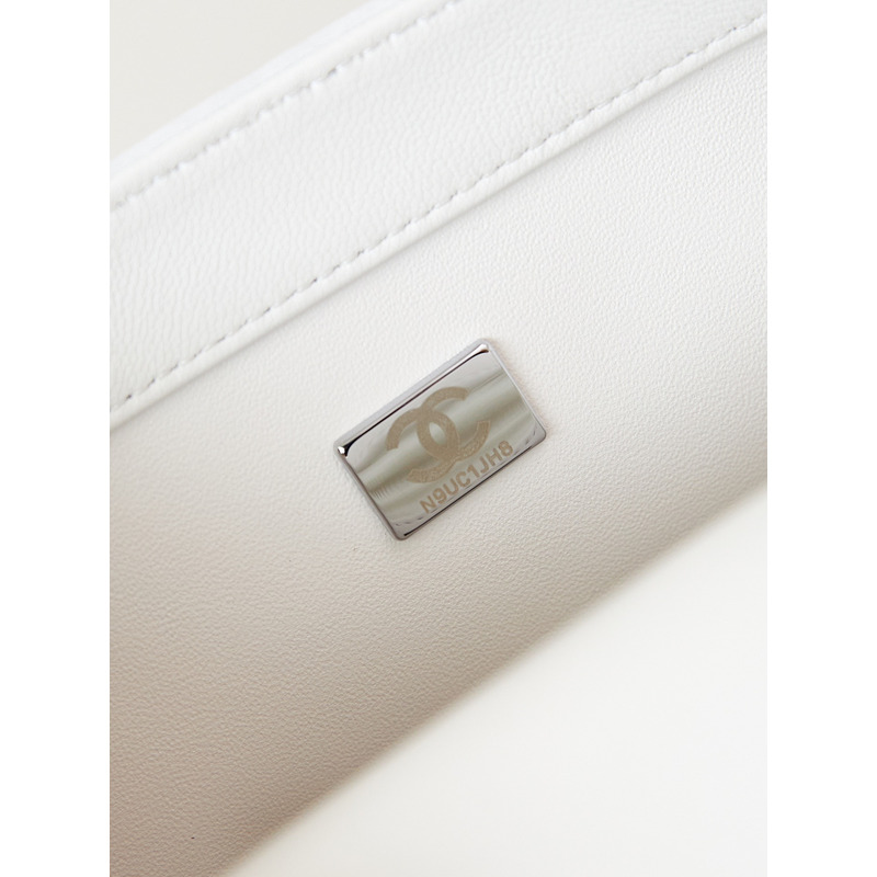 Ch*el large palatine capsule sequins & gold metal white and black