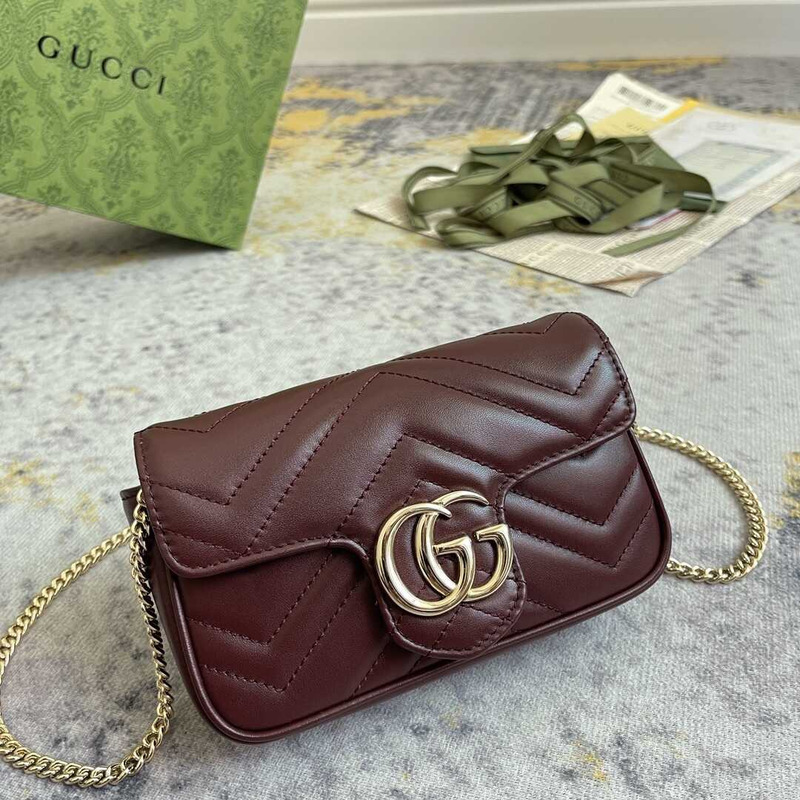 G*u*i marmont extra mini lambskin bag maroon