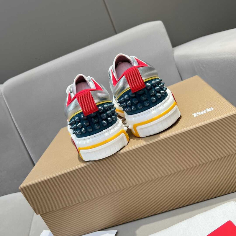Ch**an louboutin astroloubi lace-up sneakers multicolor
