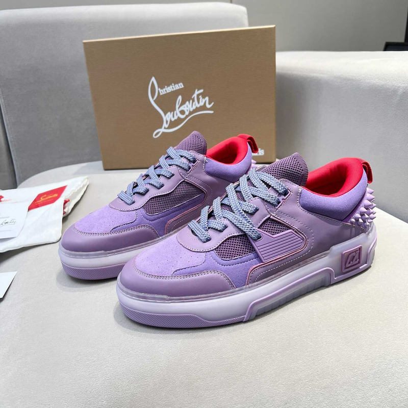 Ch**an louboutin astroloubi lace-up sneakers purple
