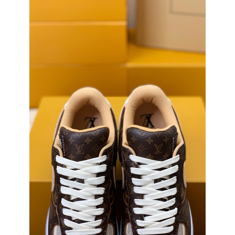 l**is V*t*n x airjordan 1 x virgil abloh brwon sneaker