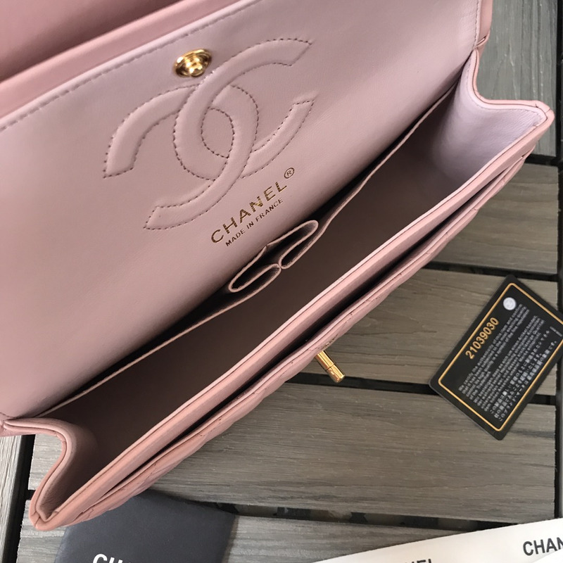 Ch*el classic flap shoulder bag pink