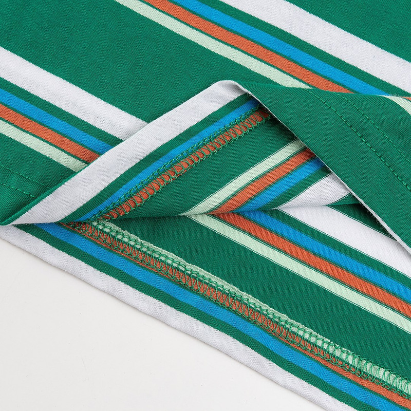 Miu Miu Jersey T-shirt Stripes Cotton Green