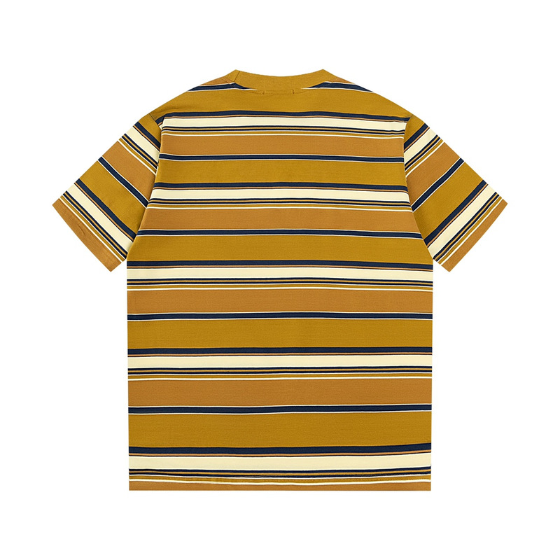 Miu Miu Jersey T-shirt Stripes Cotton Mustard