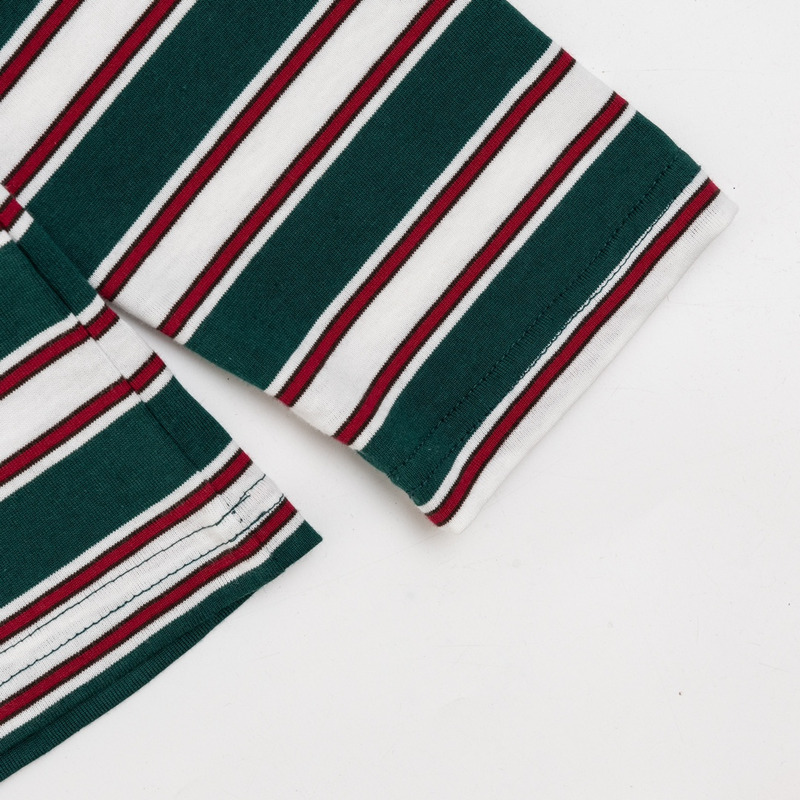Miu Miu Jersey T-shirt Stripes Cotton Dark Green