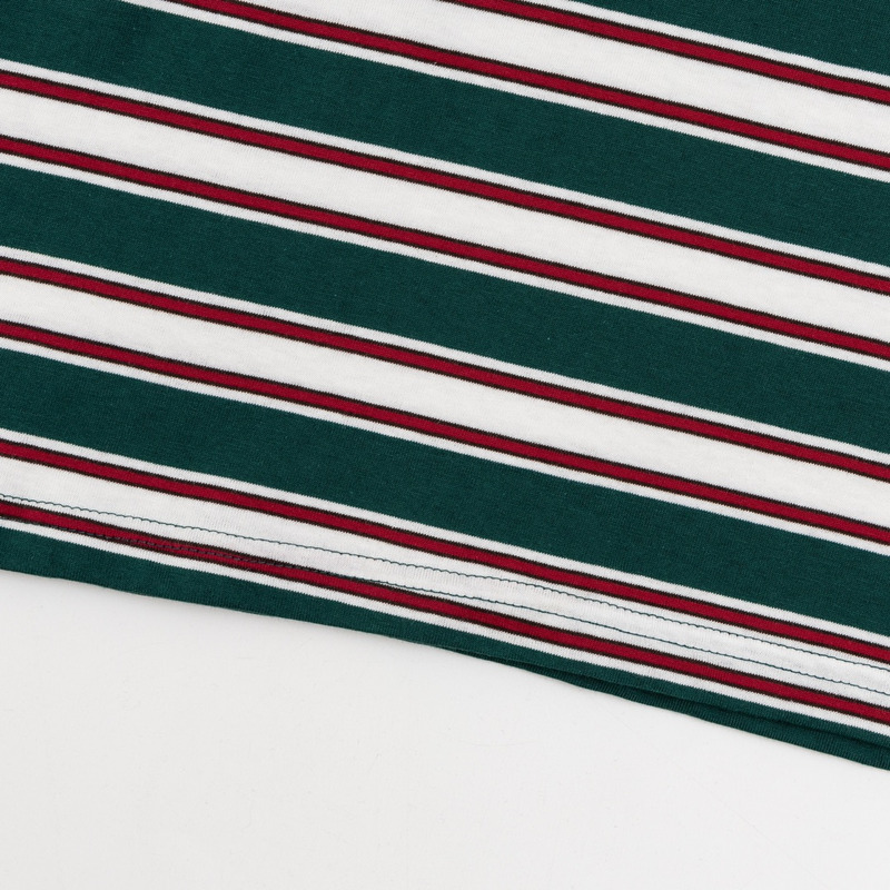 Miu Miu Jersey T-shirt Stripes Cotton Dark Green