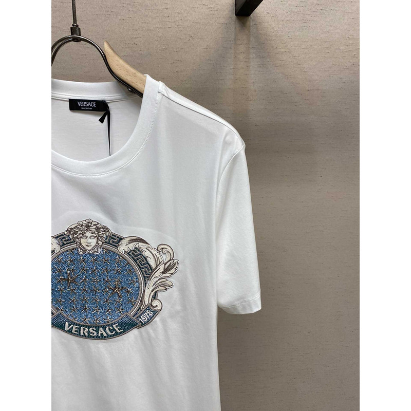 Versace Crystal Starfish Blason T-shirt White