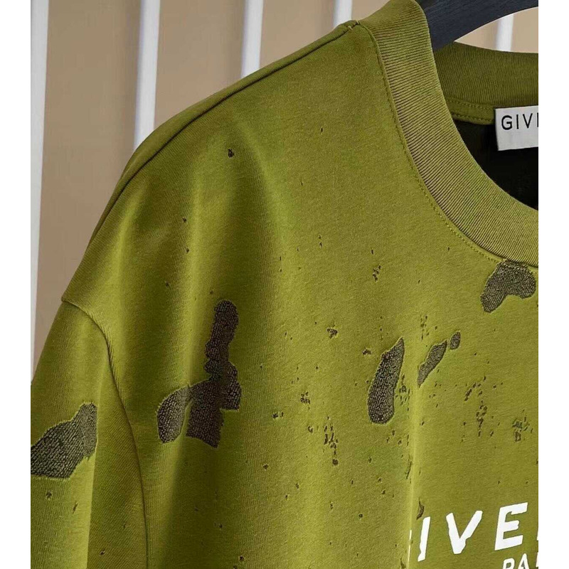 Givenchy Paris Print T-Shirt Dark Green