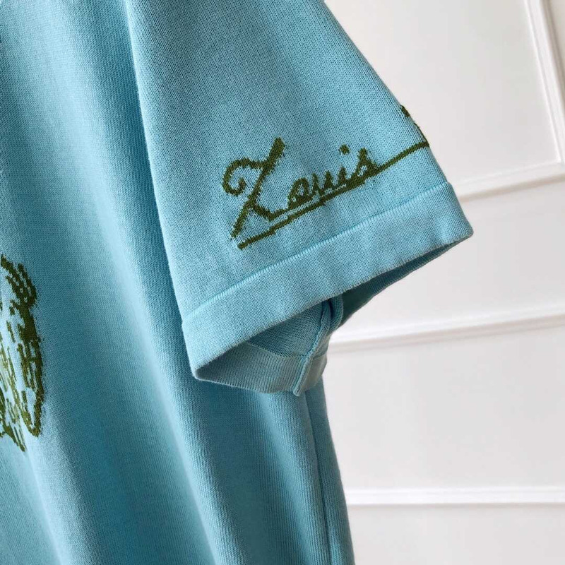 l**is V*t*n cotton t-shirt blue