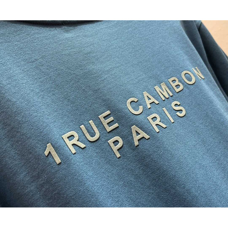 Ch*el cotton t-shirt blue