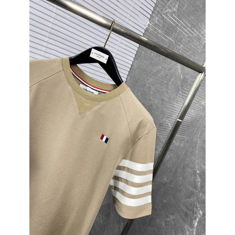 Thom Browne Cotton T-Shirt Beige