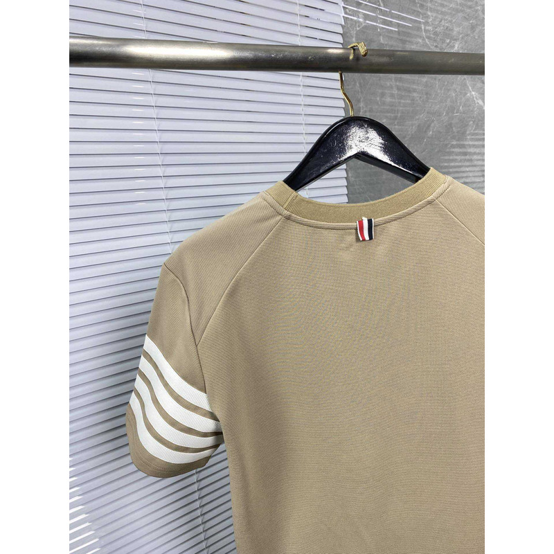 Thom Browne Cotton T-Shirt Beige
