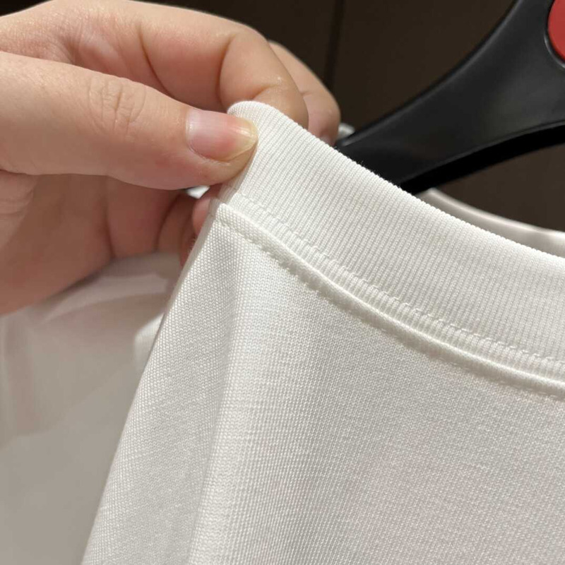 l**is V*t*n logo embroidered cotton t-shirt white