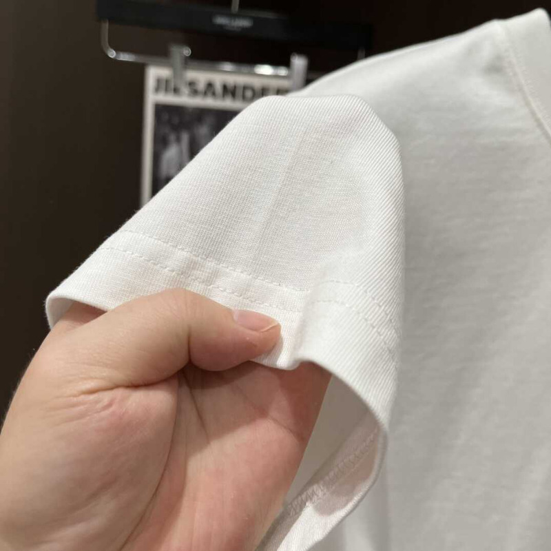 l**is V*t*n logo embroidered cotton t-shirt white