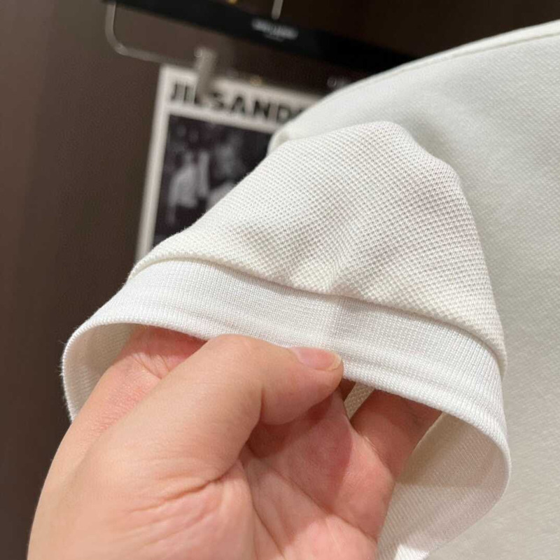 Moncler Logo Embroidered Polo Shirt White