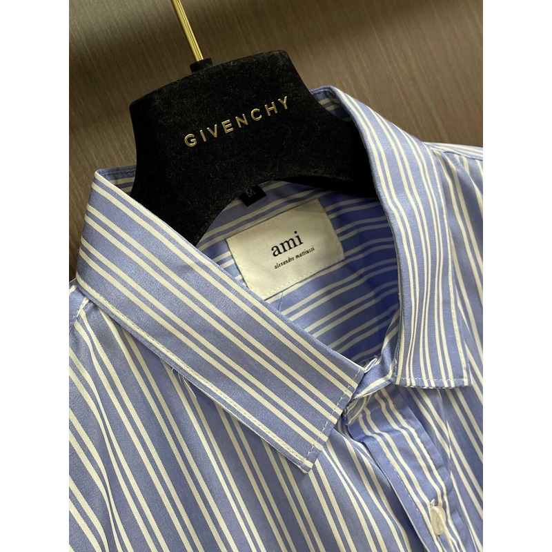 Ami Paris Stripe Shirt White&Blue