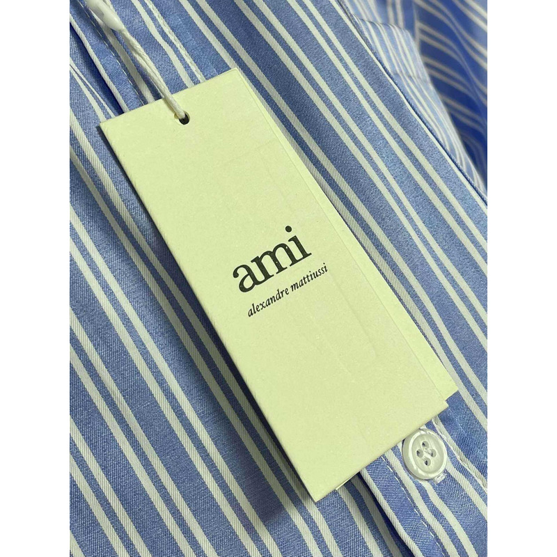 Ami Paris Stripe Shirt White&Blue