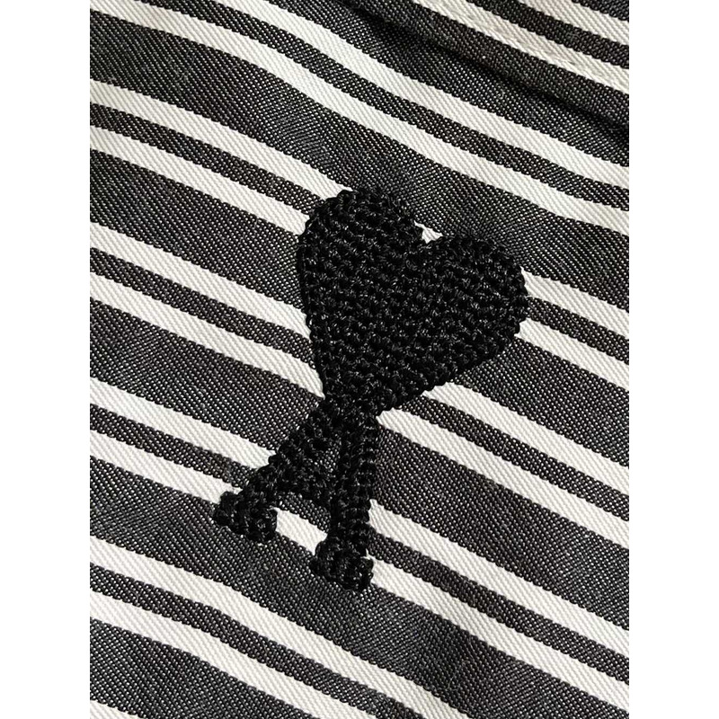 Ami Paris Stripe Shirt White&Black