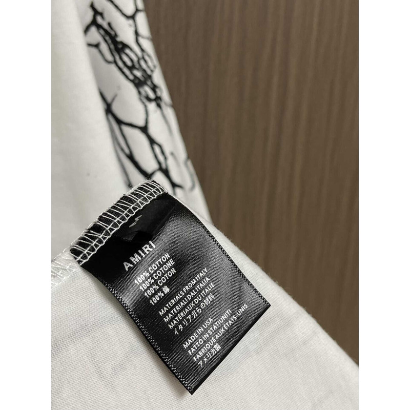 Amiri Printed Cotton T-Shirt White