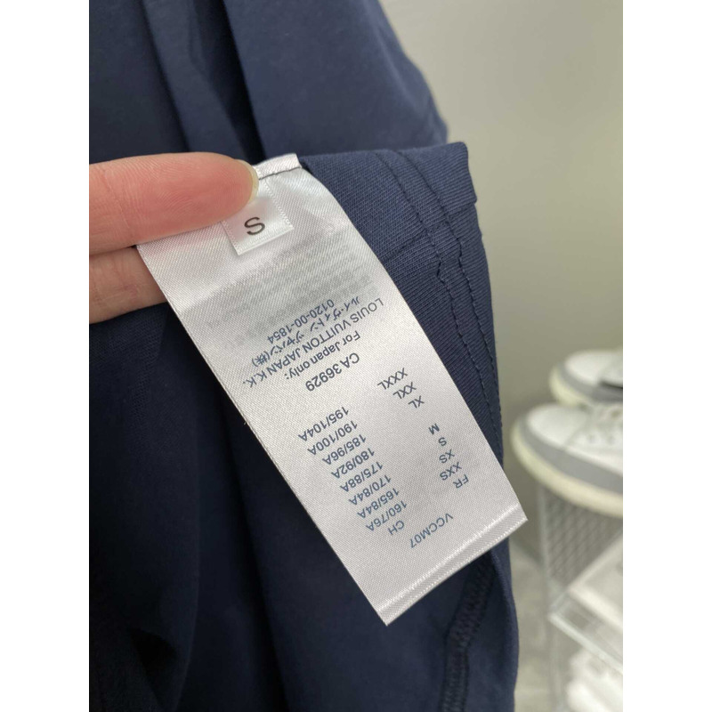 l**is V*t*n monogram cotton t-shirt blue