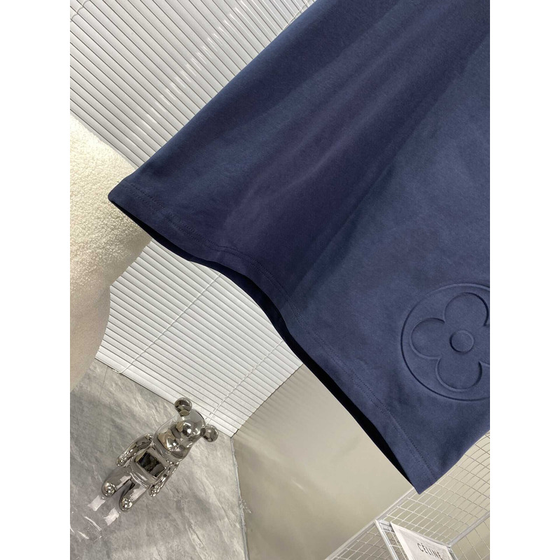 l**is V*t*n monogram cotton t-shirt blue