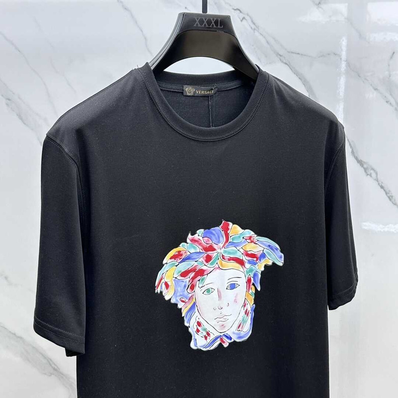 Versace Medusa Logo Cotton T-Shirt Black