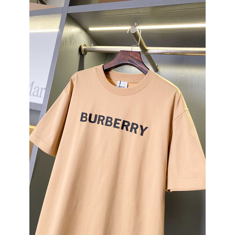 B**rry logo cotton t-shirt camel