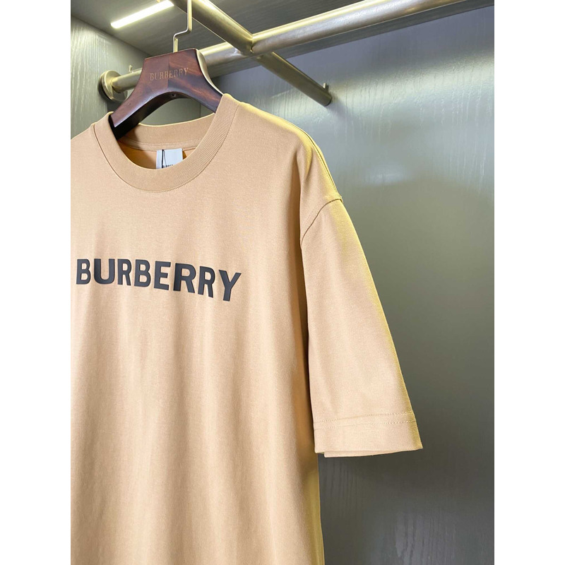 B**rry logo cotton t-shirt camel