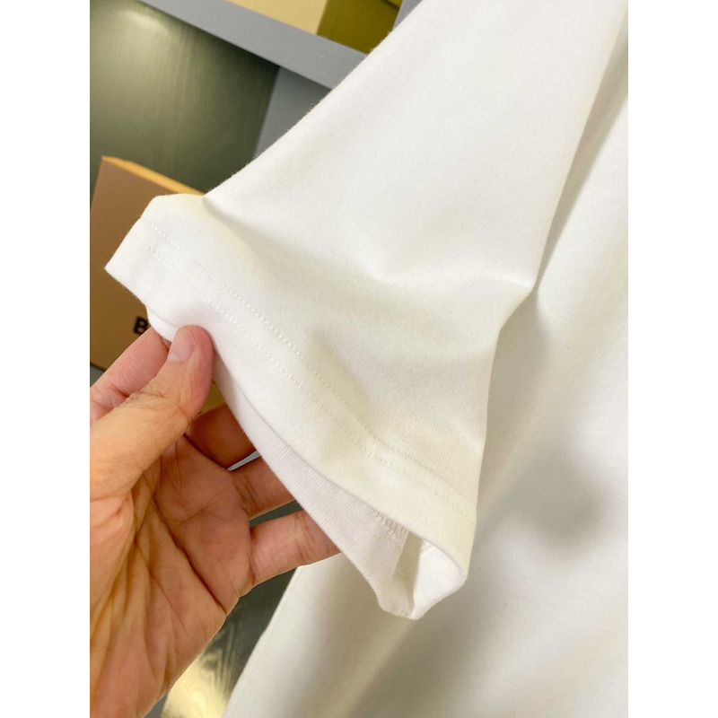 B**rry checked twill-trimmed cotton-jersey t-shirt white