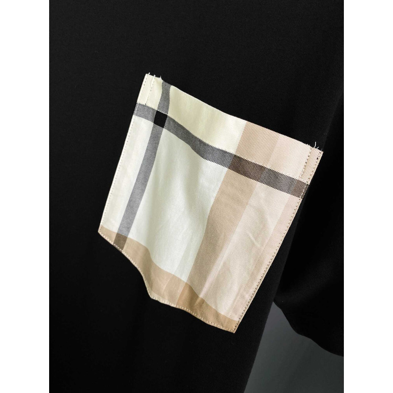 B**rry checked twill-trimmed cotton-jersey t-shirt black