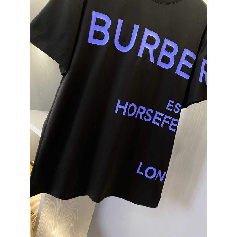 B**rry logo printed cotton t-shirt black&blue