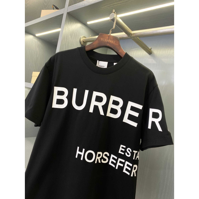 B**rry logo printed cotton t-shirt black&white