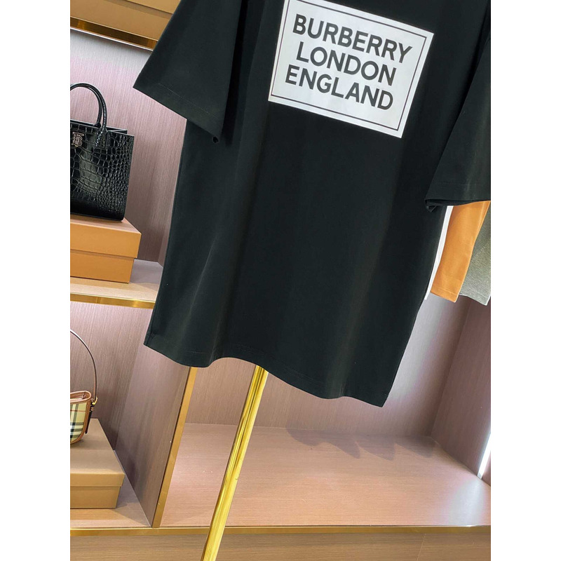 B**rry micro-label printed cotton t-shirt black