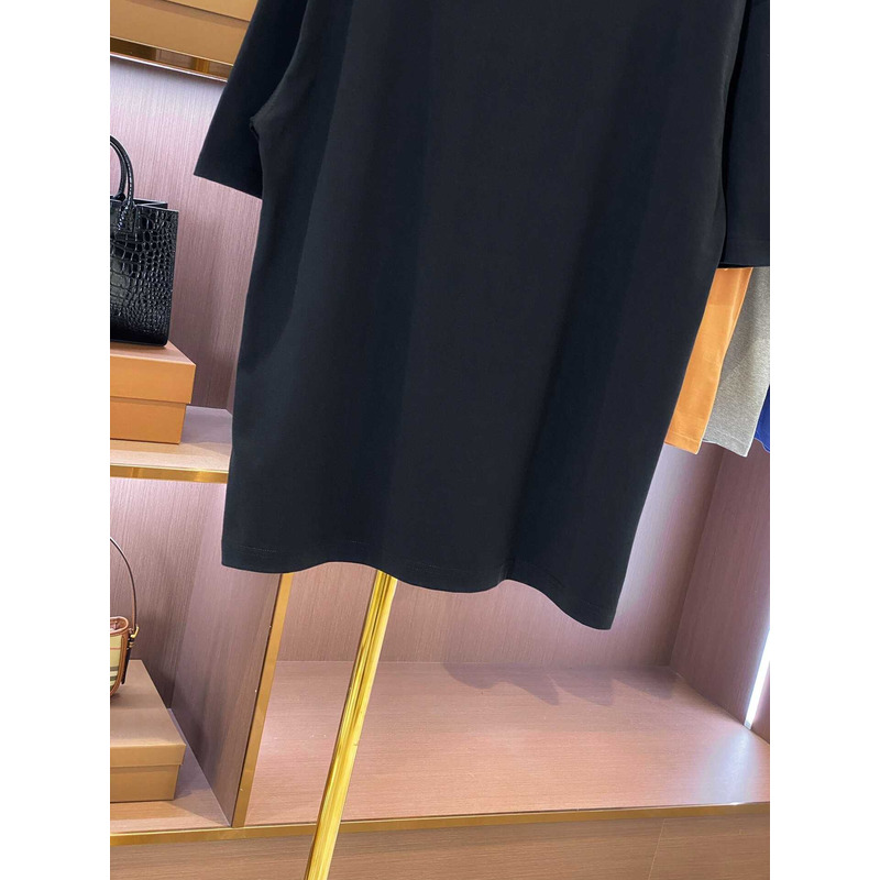 B**rry micro-label printed cotton t-shirt black