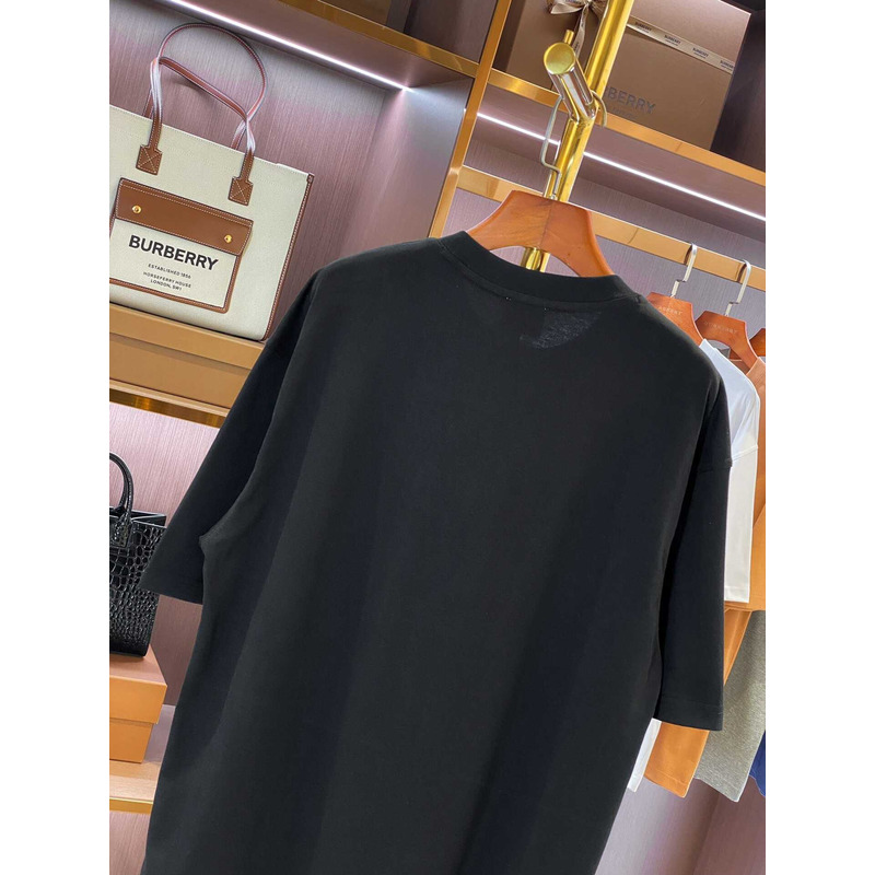 B**rry micro-label printed cotton t-shirt black