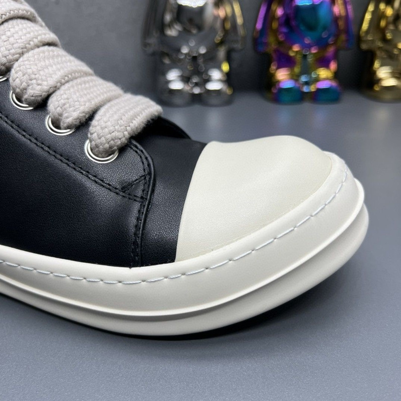 Rick Owens Fogachine Leather Sneakers Black