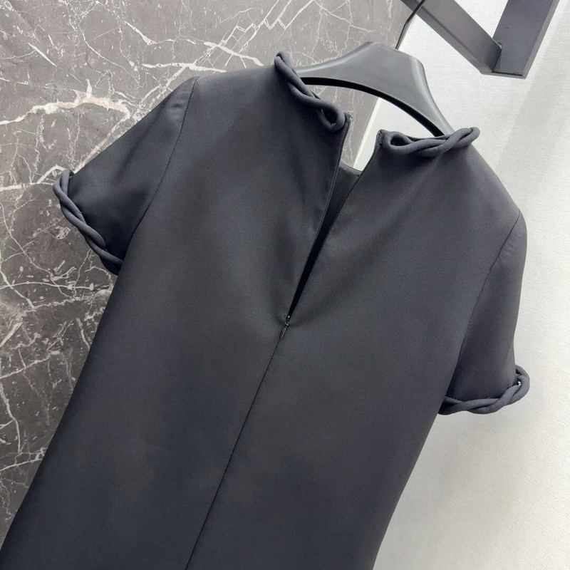 Valentino Crepe Couture Short Dress Black