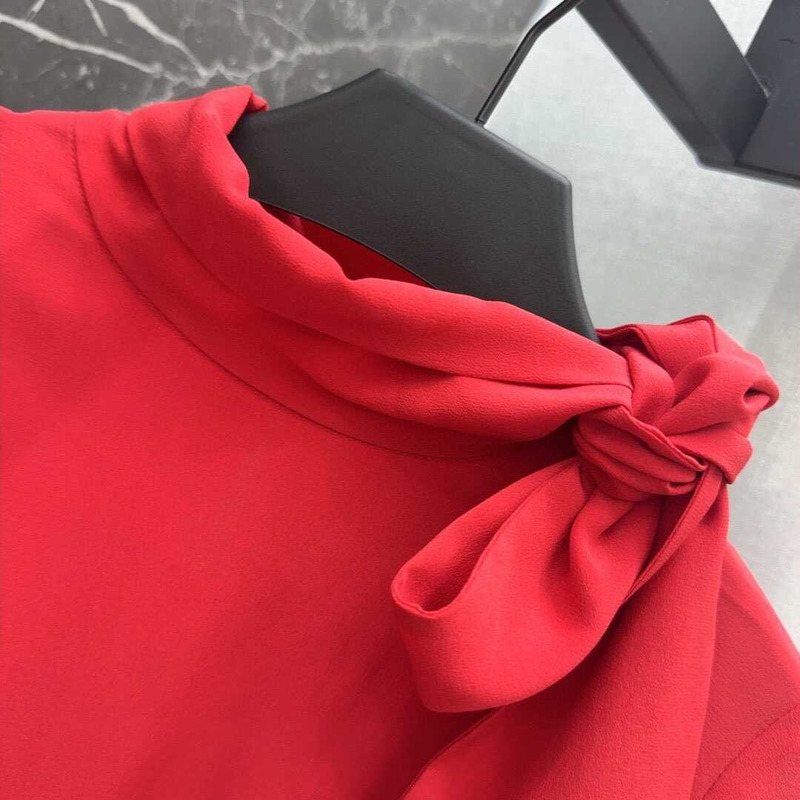 Valentino Georgette Top Red