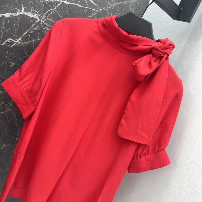 Valentino Georgette Top Red