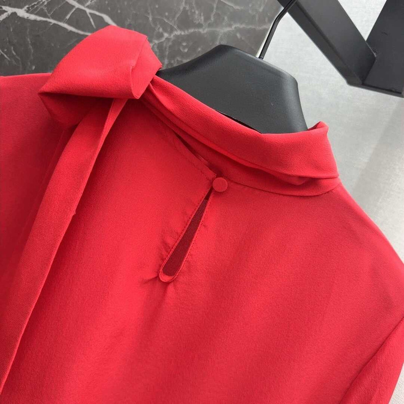 Valentino Georgette Top Red