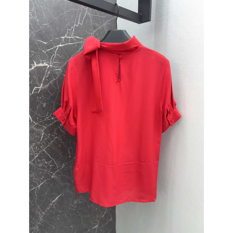 Valentino Georgette Top Red