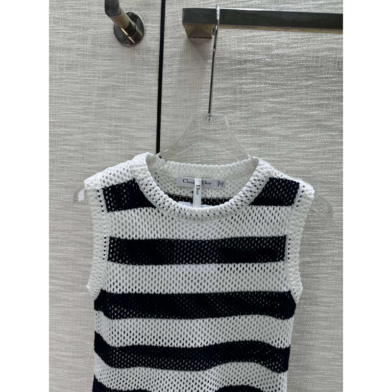 D*or logo knitwear tank top black