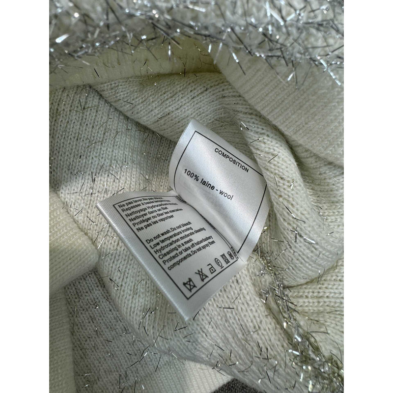 Ch*el logo knitted top grey